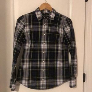 J. Crew tartan top. Size 2